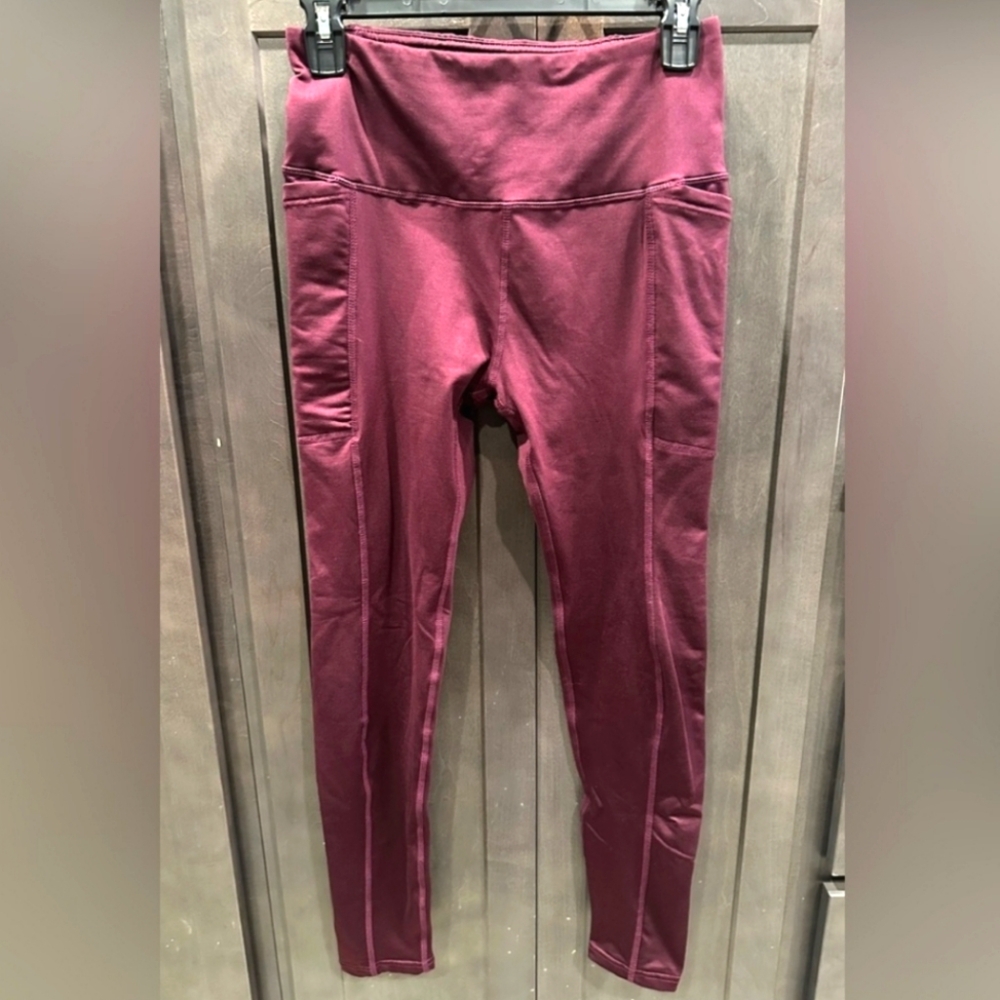 LEG3ND Maroon Leggings - Medium